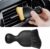 Blilo Car Interior Detailing Brush, Auto Soft Hair Cleaning Brushes, Curved Dirt Dust Collectors, Removal Tool for Dashboard Air Conditioner Vents Leather, Scratch Free (Black/1PCS)