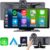9 inch Wireless Apple CarPlay Screen for Car& 4K Dash Cam with Android Auto.Portable Car Stereo with Backup Camera&Touchscreen Display.Dash Mout Car Play.Drive Play with Navigation and Buetooth.Radio