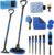 Car Wash Brush Mop Kit with Long Handle and Squeegee, Car Detailing Kit Interior Cleaner Set – Sponge, Wheel-Tire-Rim Brushes, Microfiber Towel for Auto Rv Truck Vehicle Boat Wall