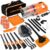 Car Detailing Kit Interior Cleaner, 17Pcs Car Cleaning Supplies with High Power Portable Car Vacuum, Detailing Brush Set, Windshield Cleaner, Complete Orange Car Accessories for Women/Men Gift