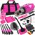 Car Vacuum Detailing Kit, Interior Car Cleaning Kit with High Power Handheld Vacuum and 7Pcs Detailing Brush Set, Well-Designed Women’s Pink Car Accessories Bag