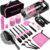 Viewsun 17pcs Car Cleaning Kit, Pink Car Interior Detailing Kit with High Power Handheld Vacuum, Detailing Brush Set, Windshield Cleaner, Cleaning Gel, Complete Auto Accessories for Women Gift